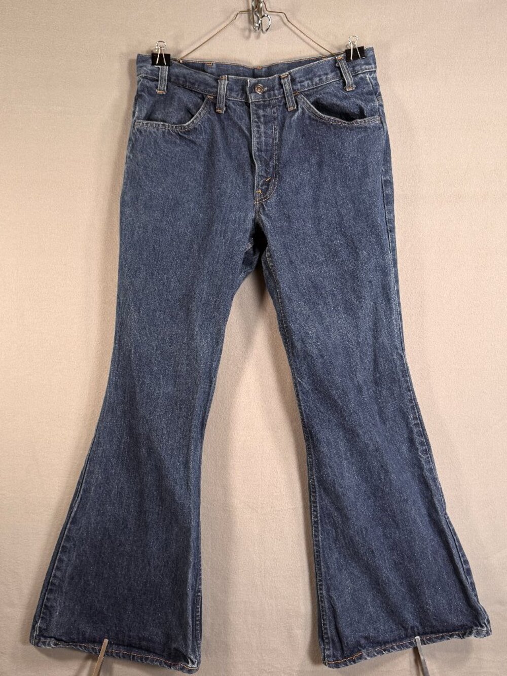 Vtg 1977 Levi's 684 0217 Orange Tag Jeans 34 x 31 with 12"Flair | Bell Bottoms
